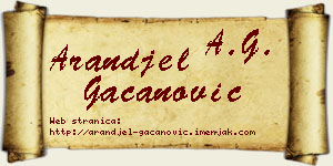 Aranđel Gačanović vizit kartica